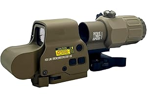 AWETHE 558 - Vista réflex de punto verde rojo + Lupa G33 3X, mira híbrida holográfica óptica con lupa G33, multiplicador de giro de liberación rápida