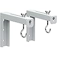 MOROBOR Universal Projector Screen L-Bracket Wall Hanging, 2pc Adjustable Extension with Hook Manual, Wall or Ceiling Mount - Includes Hooks and Hardware