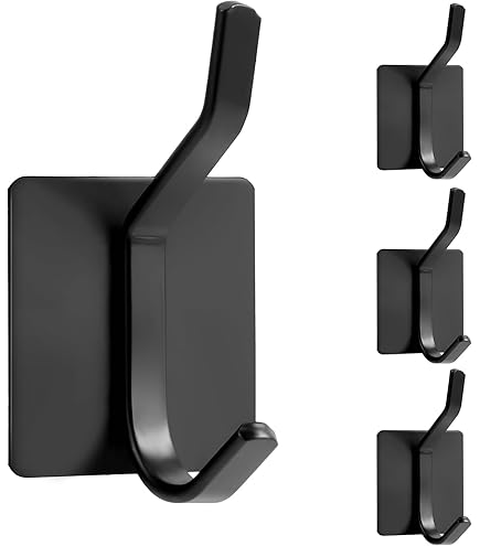 Ganci Adesivi Forti Per Bagno E Cucina | Porta Asciugamani Senza Fori - Nero - Foto 9