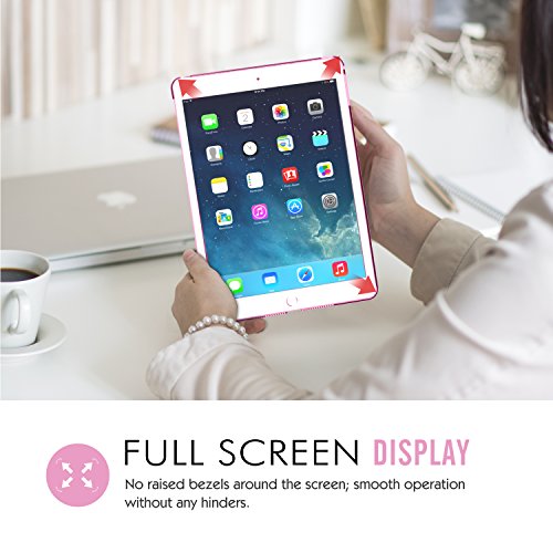 MoKo Hülle für iPad Air – PU Leder Tasche Schale Smart Case mit Translucent Rücken Deckel, mit Auto Schlaf/Wach Funktion und Standfunktion für iPad Air / iPad 5 (5th Gen) 9.7″ Tablet, Fantasie Diamant - 9