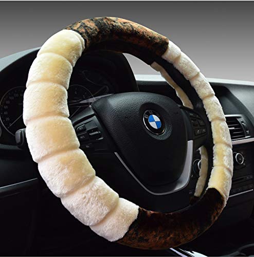 LIDIWEE Car Steering Wheel Covers Case Winter Warm Soft Short Plush Styling Universal Interior Accessories Car-Styling 38cm 4 Colors