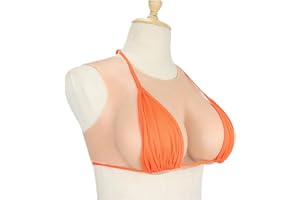Silikonbröstbröst Realistiska Bröstformer B-G Cup Rund Krage Stil Falska Bröst för Transpersoner Protes Mastektomi Cosplay(Size:G Cup,Color:Color 2)