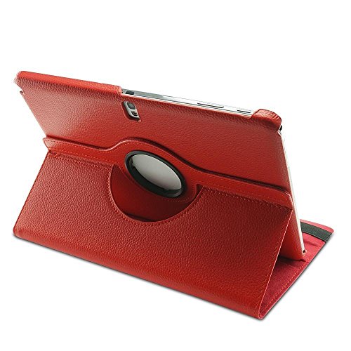 COOVY® 360° ROTATION COVER FÜR SAMSUNG GALAXY NOTE 10.1 EDTION 2014 SM-P6000 SM-P6010 SM-P6050 SM-P600 SM-P601 SM-P605 SMART HÜLLE TASCHE ETUI CASE SCHUTZ STÄNDER Farbe rot - 5