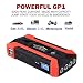 Produktbild Tragbarer Pump-Starter, 600A 20000mAh Notfall-Batterie-Booster Pack, Power Bank gibt LCD-Bildschirm mit 4 USB-Charging (rot)