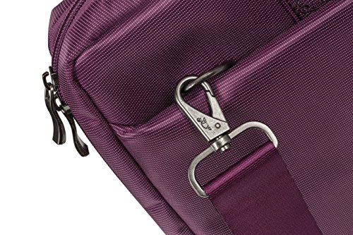 RIVACASE Laptoptasche bis 15.6“ – Kompakte Tasche mit zusätzlich gepolsterten Notebookfach und viel Stauraum – Lila - 5
