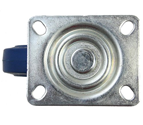 Satz von vier – 100mm blauen Gummi Flight Case Rollen – schwere elastische Gummirollen 150kg - 6