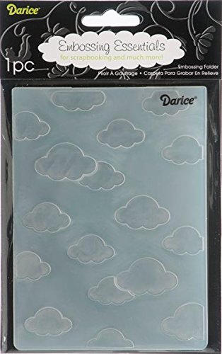 Darice 1217-53 Prägeschablone, Wolken, Plastik, transparent, 10,8 x 14,6 x 0,4 cm