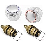 Ricambio caldo e freddo rubinetto 1/2'' top cromate plated-sold in coppia