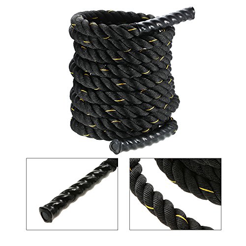 TOMSHOO Battle Rope Schwungseil Länge 10M/12M /15M Trainingsseil Sportseil Schlagseil für Sprung- Kletterübungen oder Tauziehen - 2