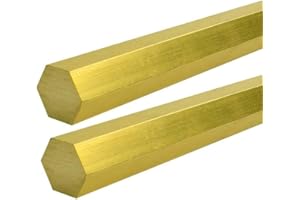 XMRISE H59 Brass Hexagon Bar Rods Sticks Solid Hexagonal Model Cu Making Industry Metal Material Mould Hex DIY Length500mm,Opposite side length6mm