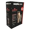 BaByliss for Men Electric Mains Carbon Titanium Hair Clippers + Cordless Battery Operated Detail Trimmer+ Storage Case Titanium Colour 7446CGU