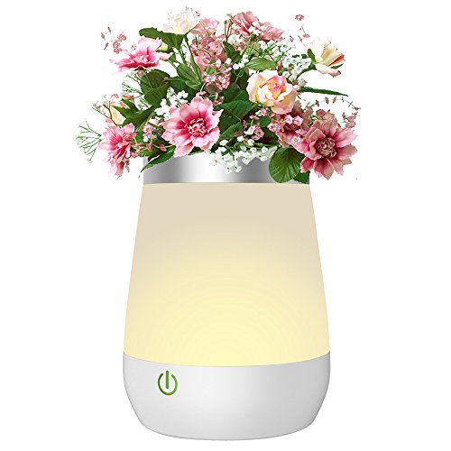 Tischlampe Nachttischlampe Nachtlicht VasenLampe 3 Modi wasserdichte Stimmugslicht als Dekoration, 350 ml Kapazität Tischleuchte USB aufladbare LED Lampe für Schlafzimmer,Wohnzimmer, Büro, Tisch, usw.