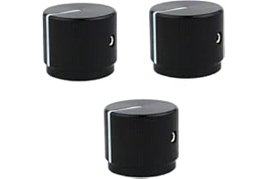 Guyker 3 szt. gitara aluminiowa płaska górna gałka sterująca średnica 6 mm (0,24 cala) garnki z wałem – pokrętło potencjometru strojenia kopuły, część zamienna do gitary elektrycz