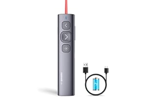 NORWII N95 Rechargeable Presentation Clicker for Powerpoint Clicker with Soft and Big Button, Wireless Presenter Rechargeable Presentation Pointer Slide Clicker for Computer 2.4GHz