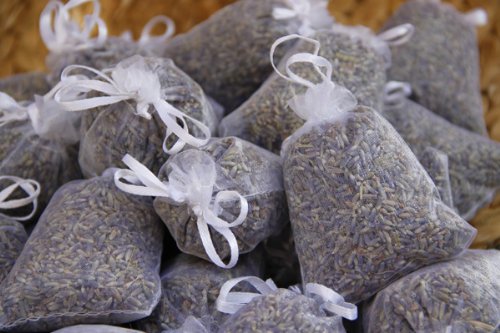 10 x Lavendelsäckchen in "Weiß" mit echtem französischen Lavendel - Insgesamt 100g Lavendelblüten