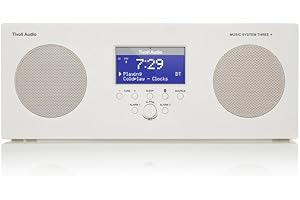 Tivoli Audio Music System Three+ - Portable DAB+/FM Hi-Fi System with Bluetooth - White