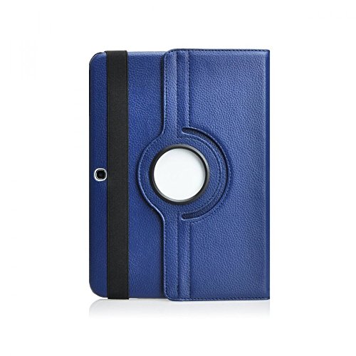 COOVY® 360° ROTATION COVER FÜR SAMSUNG GALAXY TAB 3 10.1 GT-P5200 GT-P5210 GT-P5220 SMART HÜLLE TASCHE ETUI CASE SCHUTZ STÄNDER Farbe dunkelblau - 7