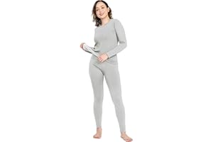 LAPASA Ensemble de sous-Vêtements Thermiques Femme Haut & Bas Maillot de Corps Manches Longues & Pantalon Chaud Automne/Hiver Fin/Moyen/Épais L17/L41/L44