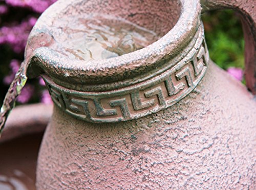 Solar-Gartenbrunnen mit Terrakotta-Effekt und LED-Beleuchtung - 5