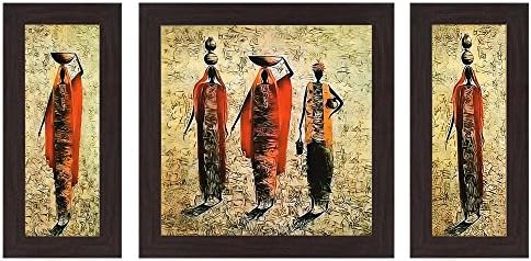 Wens Ladies Go Away Amazing MDF Wall Art (30 cm x 34 cm x 1.5 cm, Set of 3)