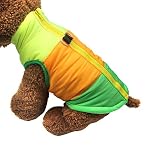 Cappotto-per-animali-cane-e-gatto-IdepetTM-con-guinzaglio-di-ancoraggio-colore-patchwork-imbottitura-cucciolo-gilet-giacchina-chihuahua-costume-vestiti-carlino-XS-S-M-L