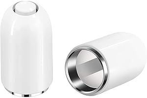 ILamourCar iPencil Magnetische Ersatzkappe, Pencil Kappe, Anti-Lost Kappe Zubehör Kompatibel mit Apple Pencil 1. Generation, (2 Stück, Weiß)