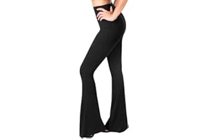 SATINA Flared Womens Leggings - Buttery Soft High Waisted Flare Leggings Women - Palazzo Pants for Women