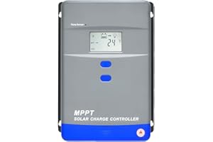 Y&H 80A Régulateur de charge solaire MPPT 12V 24V 36V 48V Régulateur de batterie,LCD,puissance maximale du panneau photovoltaïque 4160W pour le chargement de batteries AGM,gel,lithium,LiFePO4