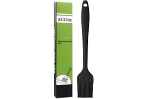 SAIZONE Pinceau de Cuisine,Pinceau à Pâtisserie,Pinceau Patissier Silicone,Pinceaux de Barbecue en Silicone,pour Cuisiner,Barbecue, Gâteaux, Cuisson, 21 cm,Noir