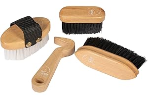 HKM Kinder Hobby Horsing Putzset Holz, Natur, One Size