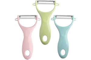 PEOAVRU Sparschäler, 3 Stück Universalschäler Sparschäler, Schäler Gemüse Universalschäler, Edelstahl Kartoffelschäler, Multifunktion Y-Förmig Gemüseschäler, für Gemüse Obst, mehrfarbig