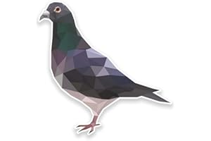 DESTINATIONVINYL 2 x 20cm/200mm Abstract Pigeon Vinyl Sticker Decal Laptop Car Travel Luggage Label Tag #9320