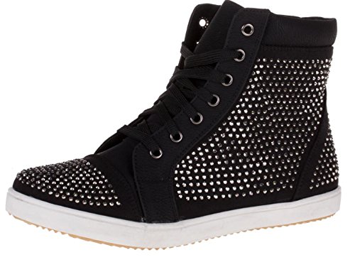 Preisvergleich Produktbild Damen Sneaker Freizeitschuh Damen Sneaker Schnuerschuhe Schuhe Turnschuhe Damenturnschuhe Halbschuhe, Farbe Schwarz, Gr. 39
