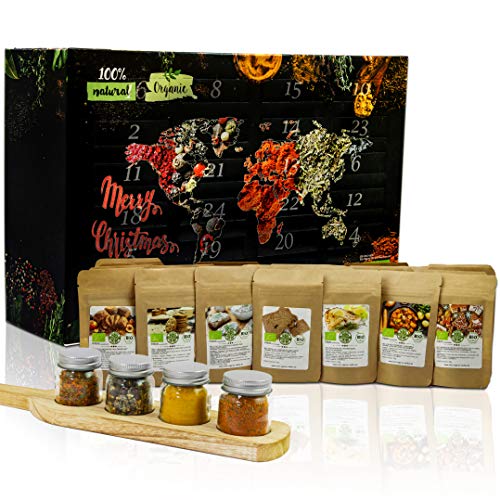 C&T BIO Gewürze Weltreise Adventskalender 2018 inkl. Broschüre mit 24 Rezepten - Geschenkidee mit 24 edlen Gewürzspezialitäten und -Mischungen mit Rezepten aus ökologischem Anbau - Weihnachts-Kalender C&T BIO Gewürze Weltreise Adventskalender 2018 inkl. Broschüre mit 24 Rezepten - Geschenkidee mit 24 edlen Gewürzspezialitäten und -Mischungen mit Rezepten aus ökologischem Anbau - Weihnachts-Kalender