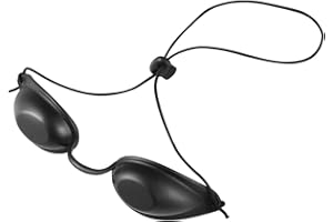 HEALLILY Masque Yeux Contre Rayons UV Masque Protection Yeux Lunettes de Protège pour Luminothérapie IPL (Noir)