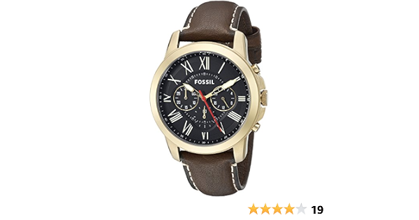 Buy Fossil Grant Analog Black Dial Men 