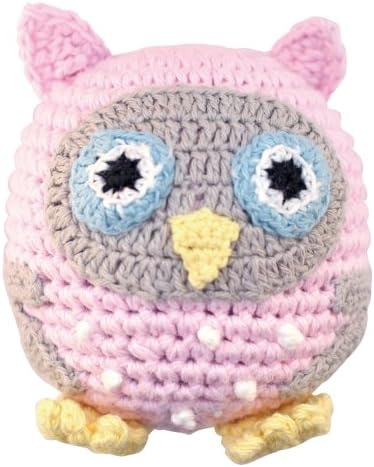 Sindibaba 12071 8 cm Ball-Shaped Crochet Owl Baby Rattle