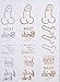 Zhenhui 5 Pcs Hen Party Gold and Silver Tattoo waterproof Temporary Tattoos Hen Night Accessories Decorations