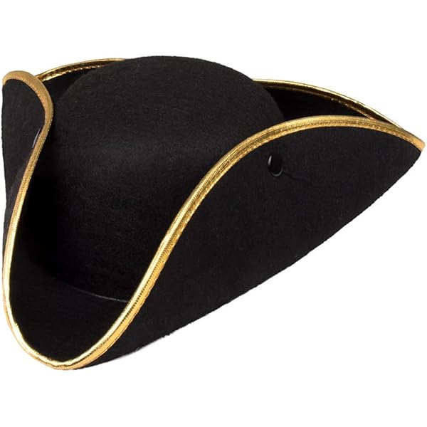 Com-four® 2x Chapeau De Pirate Avec Tête De Mort - Chapeau Pour Enfants Et Adultes Avec Bordures Argentées + Dorées - Costume Pour Carnaval, Carnaval, Halloween (02 Pièces - Pirate Doré/argenté