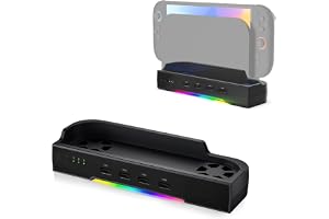 Cooling Fan for Switch 2, Dual-Fan Cooling with Adjustable RGB Lighting, Cooling Base Plug & Play Dock Cooler NGC USB Expansion for Switch 2 (Cooling Base +USB)