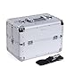 Produktbild Songmics® silber Kosmetikkoffer Schminkkoffer Multikoffer mit griff und schultergurt Beauty case JBC226S