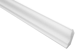 MARBET DESIGN Moldura de poliestireno, 50 metros, perfil decorativo, pieza decoración, dura, 30 x 30 mm, E-4