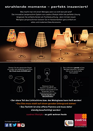 Candle Light / Lampenschirm für Weingläser / Deko-Lampenschirm / Lampe / Teelicht / Lampshade / Tischdeko - 5