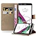 Produktbild Cadorabo Hülle für LG G4 - Hülle in Cappucino BRAUN – Handyhülle im Luxury Design mit Kartenfach und Standfunktion - Case Cover Schutzhülle Etui Tasche Book