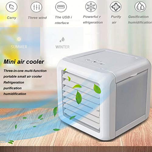 Preisvergleich Produktbild jieGREAT persönliches Räumungsverkauf , Tragbarer Kleiner Ventilator-Luftkühlungssystem-Hausha... das LED-Luftkühler beleuchtet