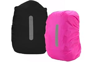 PINEPAN Funda impermeable para mochila con rayas reflectantes, 15 l - 100 l, impermeable, para senderismo, camping, viajes, ciclismo
