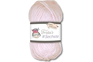 Frida's Wollhaus Frida's 781 - Ovillo de lana de chenilla para bebé (50 g, aterciopelada, suave, 30 colores, 781, rosa claro)