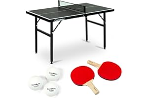 Cornilleau - Mini Table de Ping-Pong Intérieure – Table Compacte Pliable – Plateau Gris 12 mm – Idéale pour Enfants et Adultes – Facile à Ranger et à Transporter