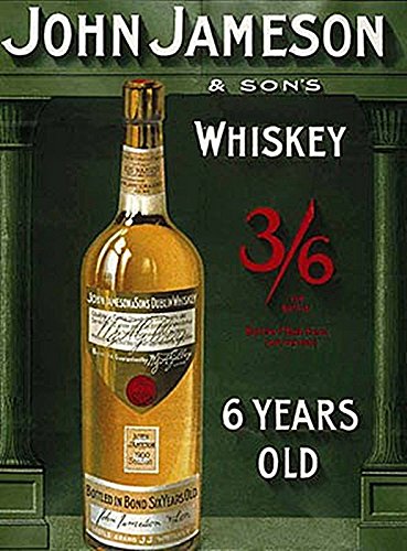 S2A John Jameson y Hijo Whisky 6 años de Edad Metal Publicidad de Acero para la Pared