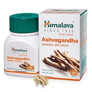 Himalaya Ashvagandha - General Wellness Tablets, 60 Tablets | Stress Relief | Rejuvenates Mind & Body